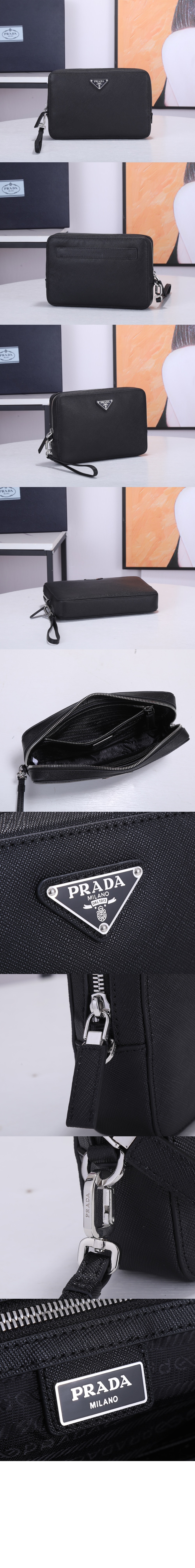 프라다 사피아노 가죽 클러치 2VF017