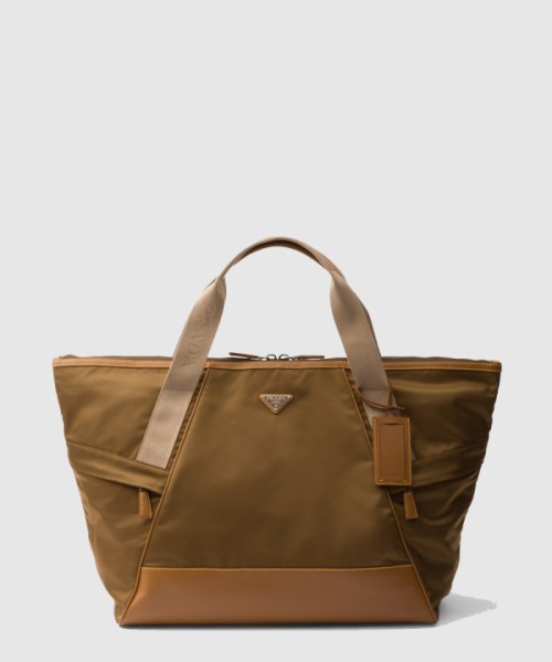 프라다 리나일론 및 가죽 더플백 2VC040
