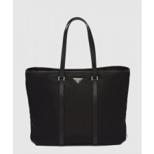 프라다 리나일론 및 사피아노 가죽 토트백 2VG112