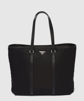 프라다 리나일론 및 사피아노 가죽 토트백 2VG112