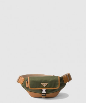 프라다 리나일론 및 가죽 숄더백 2VH176