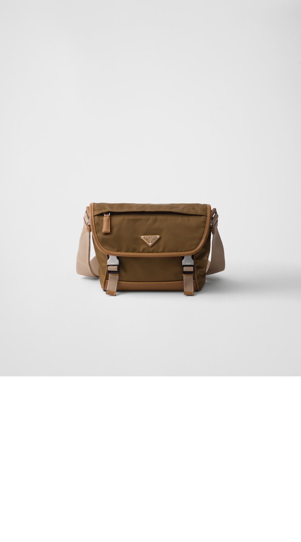 프라다 리나일론 및 가죽 숄더백 2VD066