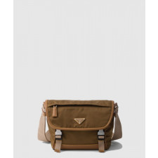 프라다 리나일론 및 가죽 숄더백 2VD066