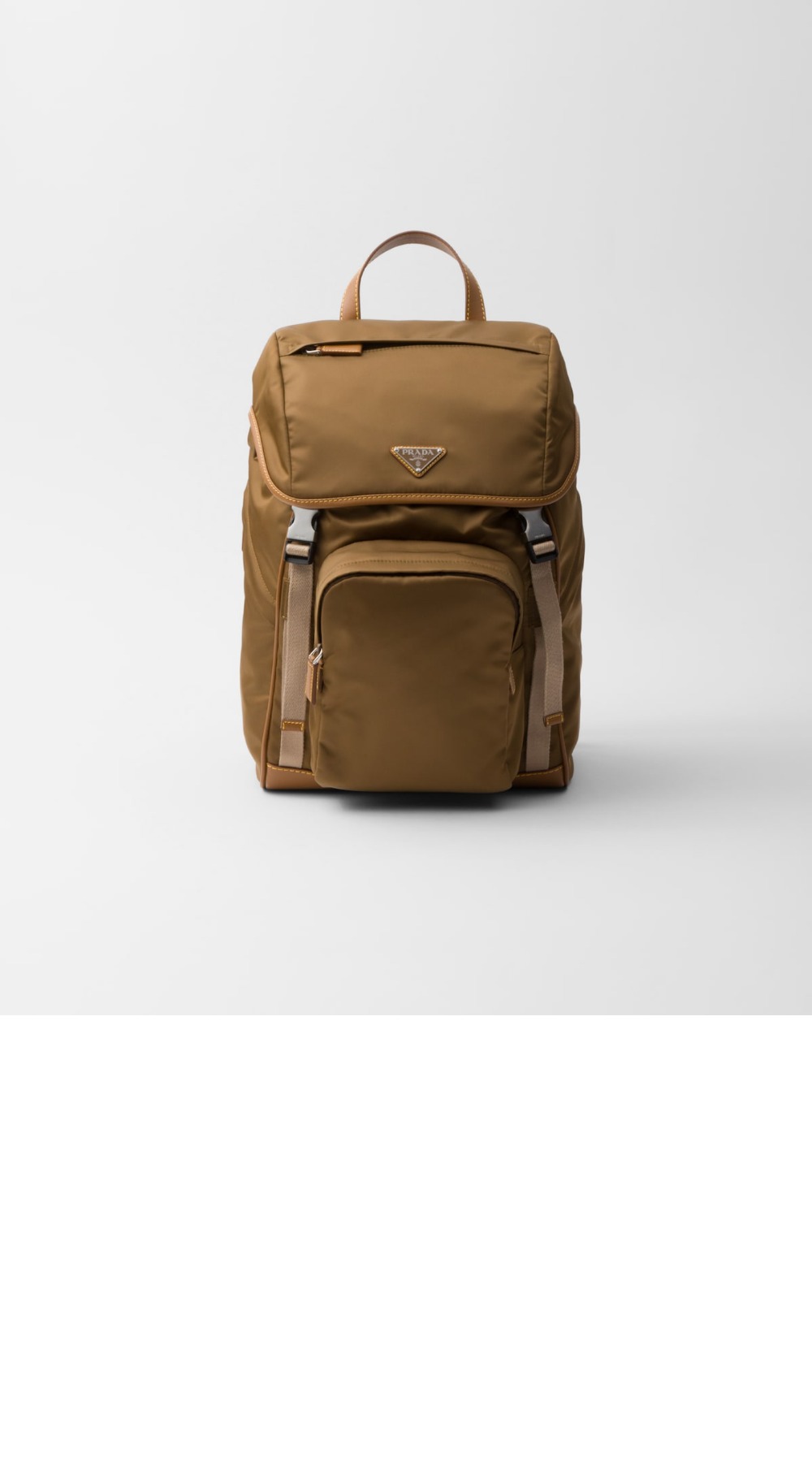 프라다 리나일론 및 가죽 백팩 2VZ135