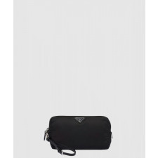 프라다 리나일론 및 브러쉬드 가죽 파우치 2NE063