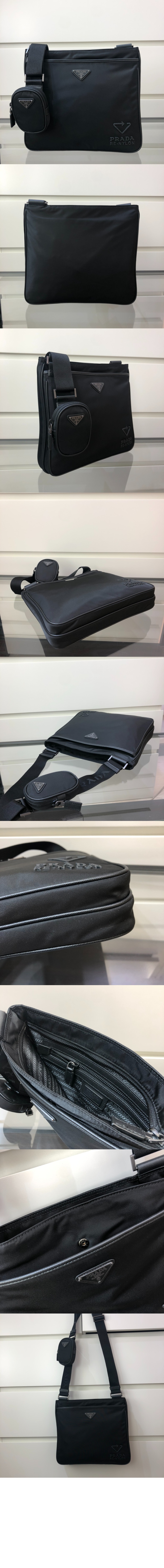 프라다 리나일론 및 사피아노 숄더백 2VH118