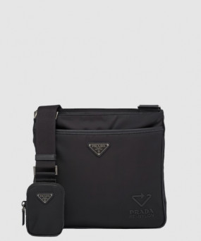 프라다 리나일론 및 사피아노 숄더백 2VH118