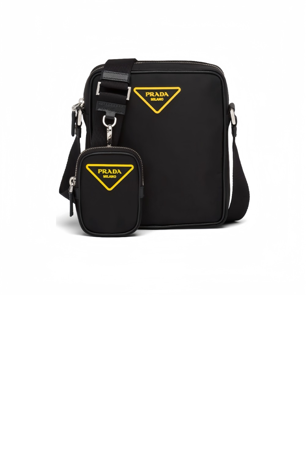 프라다 리나일론 및 사피아노 숄더백 2VH112