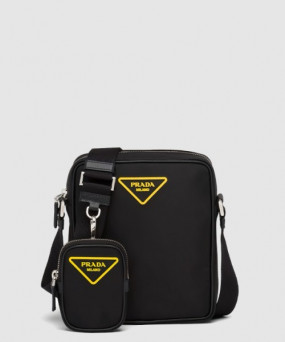 프라다 리나일론 및 사피아노 숄더백 2VH112