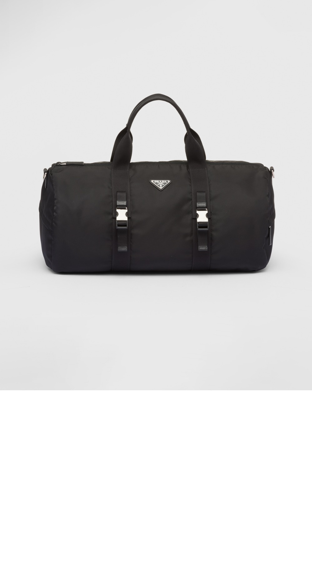 프라다 리나일론 및 사피아노 가죽 더플백 2VC015