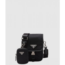 프라다 리나일론 및 사피아노 가죽 숄더백 2VD043