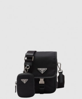 프라다 리나일론 및 사피아노 가죽 숄더백 2VD043