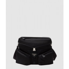 프라다 리나일론 및 가죽 숄더백 2VD062