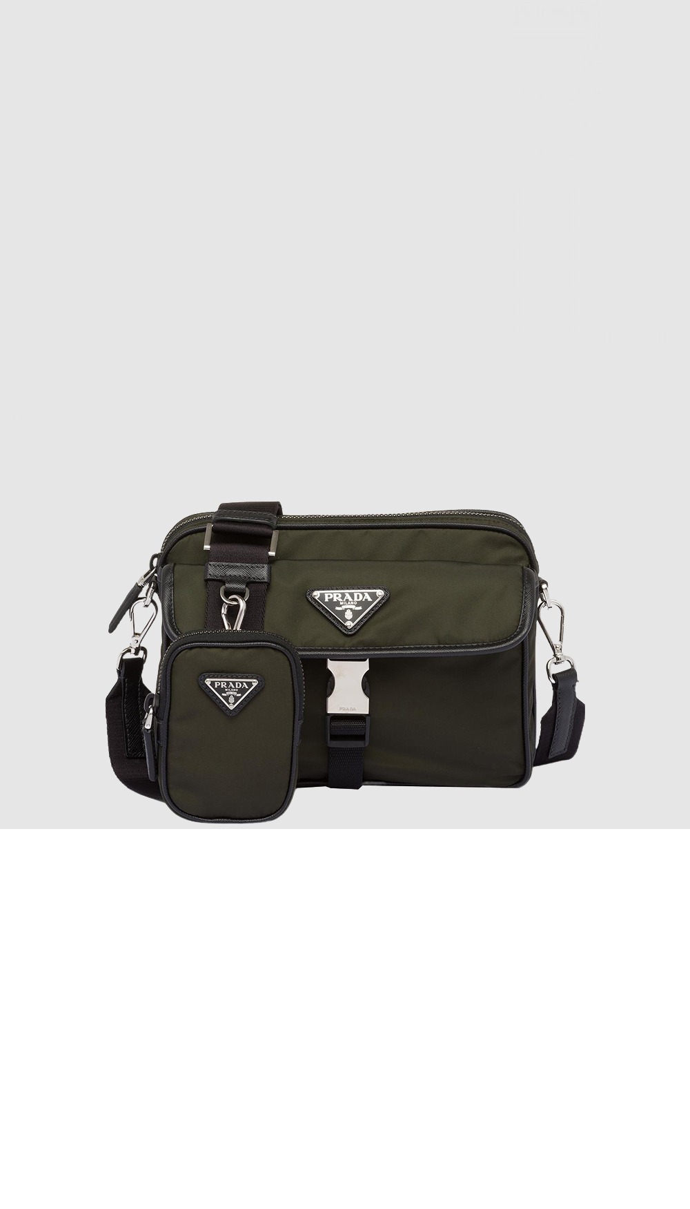 프라다 리나일론 사피아노 숄더백 2VH133