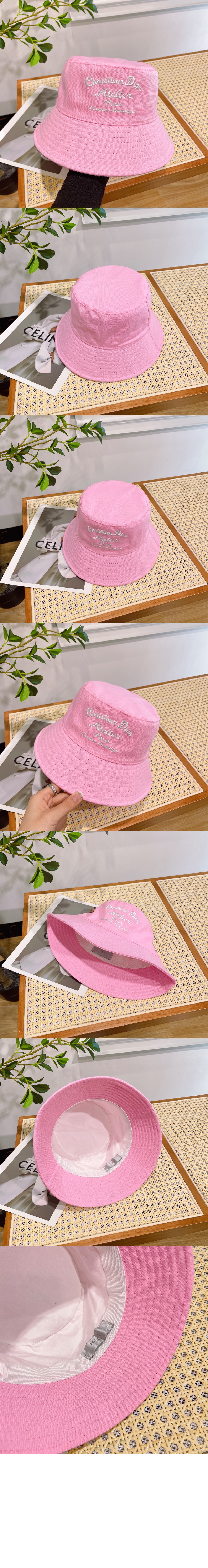 디올 아뜰리에 자수 로고 버킷햇 243C9