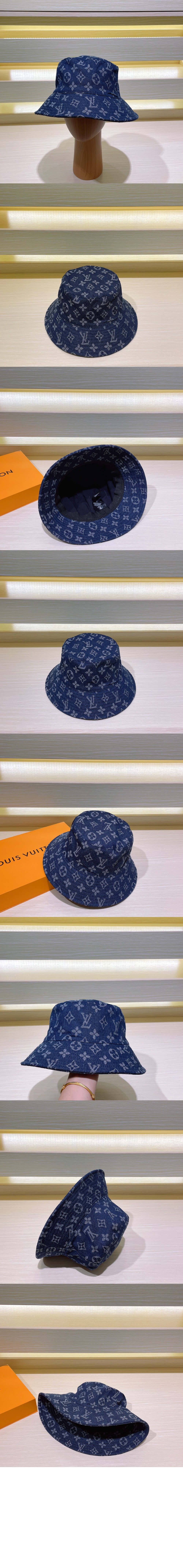 루이비통 모노그램 자카드 데님 버킷햇 M78774