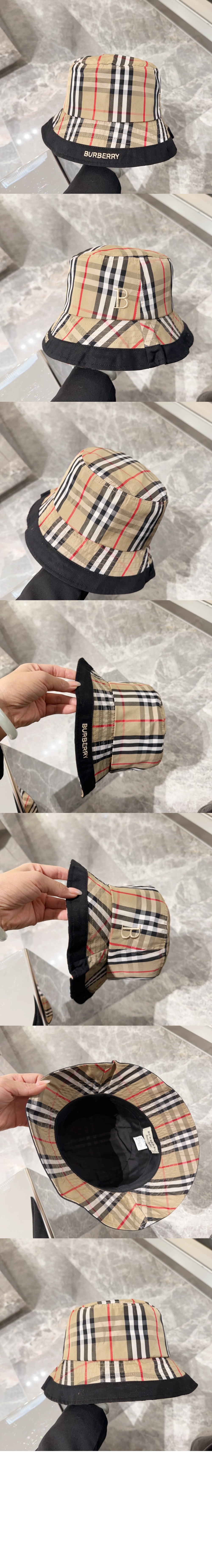 버버리 빈티지 체크 버킷햇 8056337