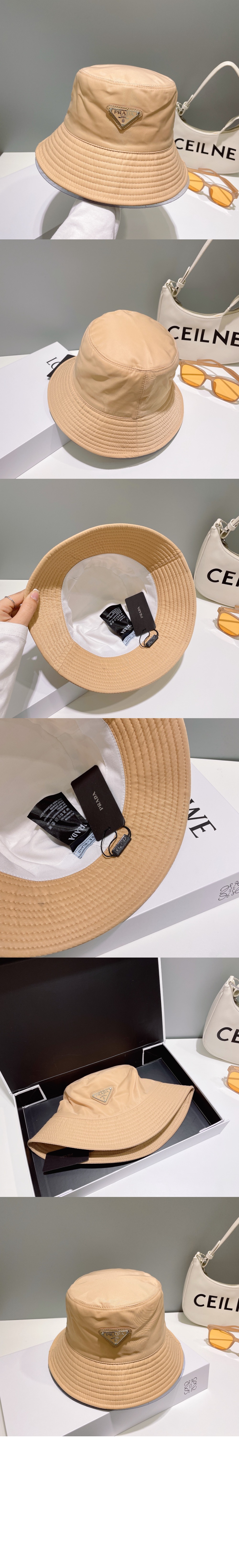 프라다 리나일론 버킷햇 1HC137