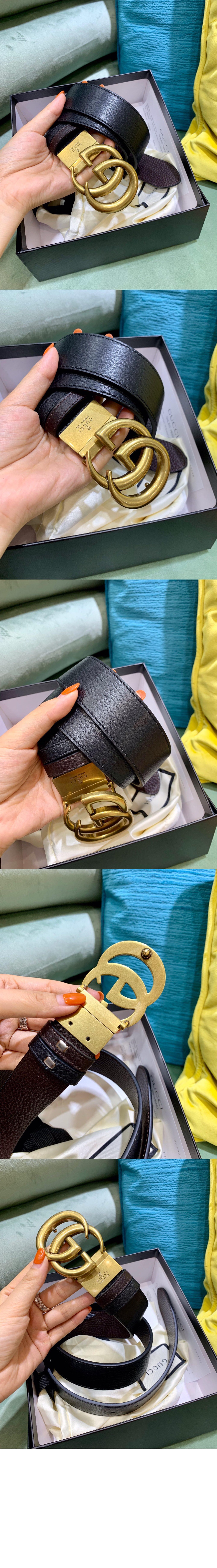 구찌 GG 마몽 리버서블 벨트 627055