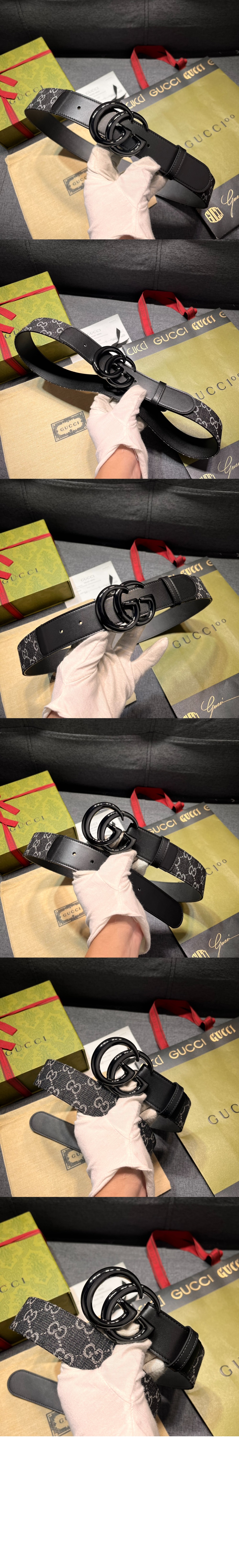 구찌 GG 마몬트 와이드 벨트 400593