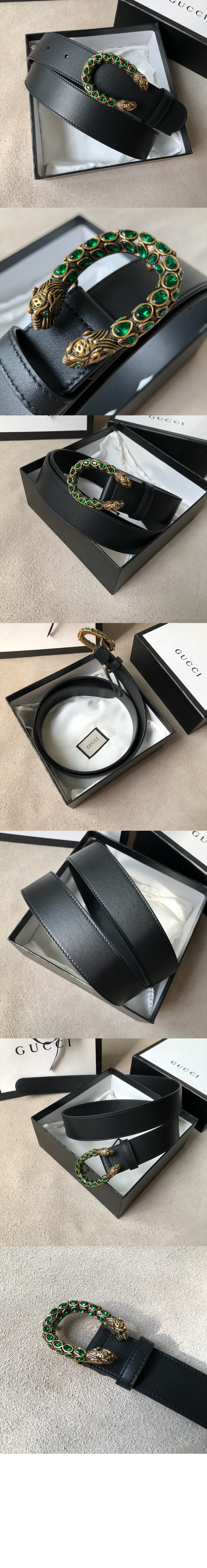 구찌 버클 동물 패턴 벨트 432142