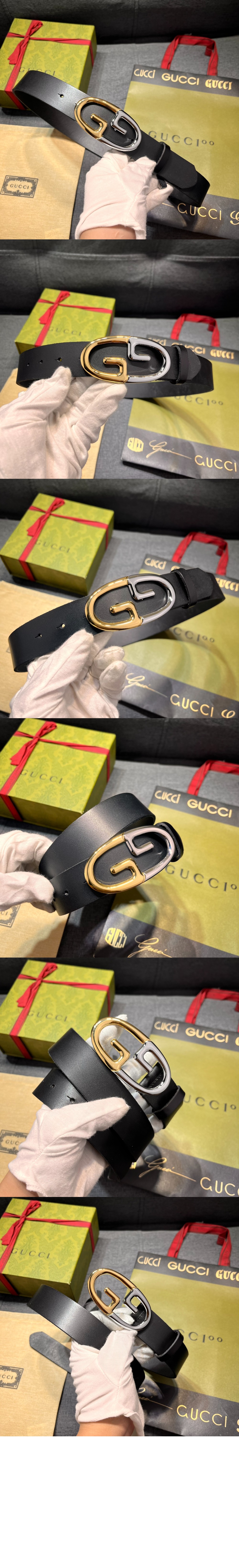 구찌 투톤 메탈 벨트 758614