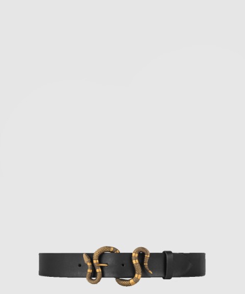 구찌 스네이크 버클 가죽 벨트 458935