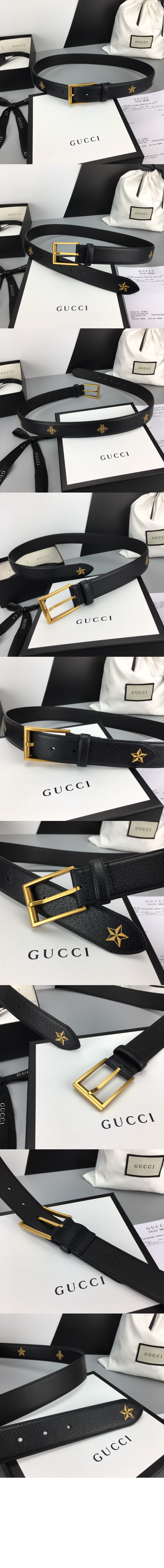 구찌 디테일의 레더 벨트 495125