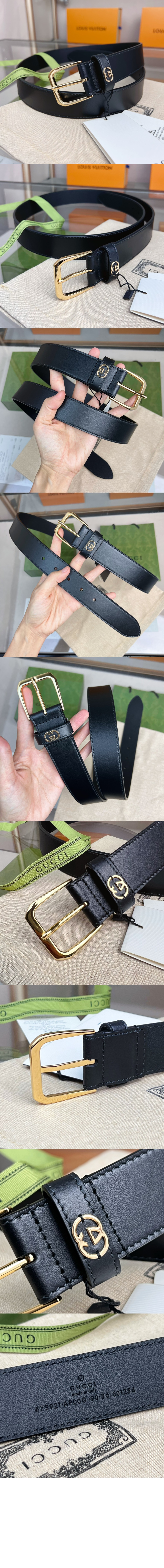 구찌 스퀘어 버클 인터로킹 G 벨트 673921