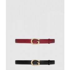 구찌 G 버클 레더 벨트 655566