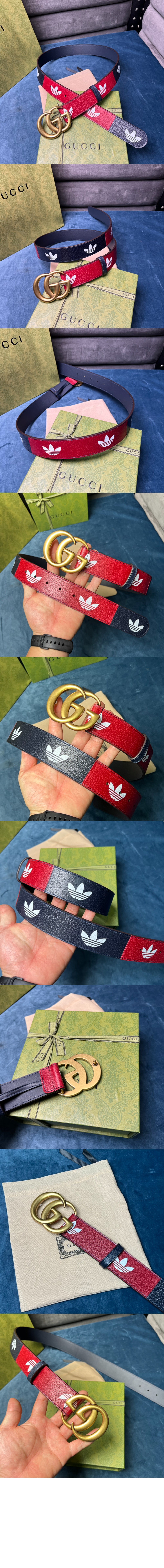 구찌 아디다스 x 구찌 트레포일 벨트 406831