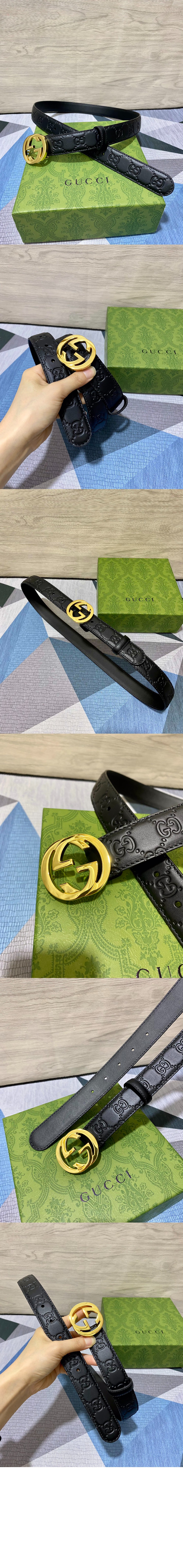 구찌 더블 G 버클 벨트 370543