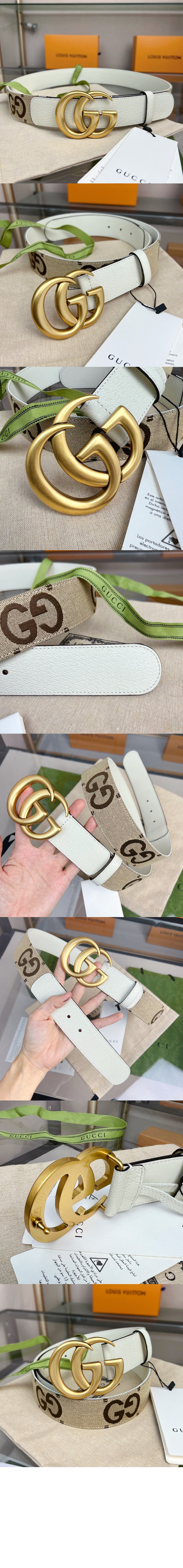 구찌 점보 GG 와이드 벨트 400593