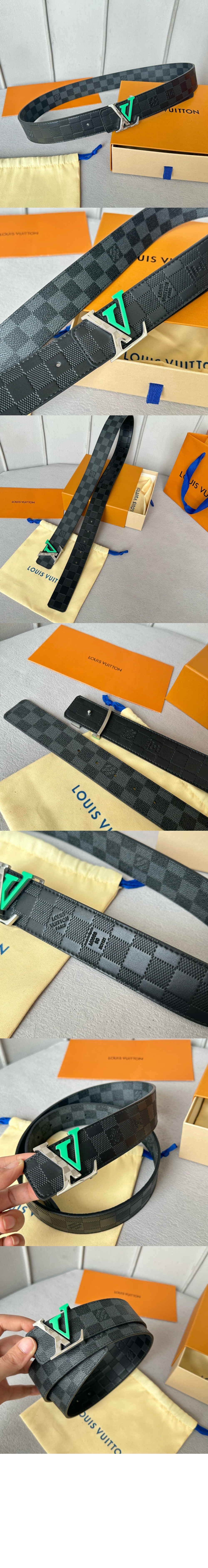 루이비통 체크 리버서블 벨트 M8561T