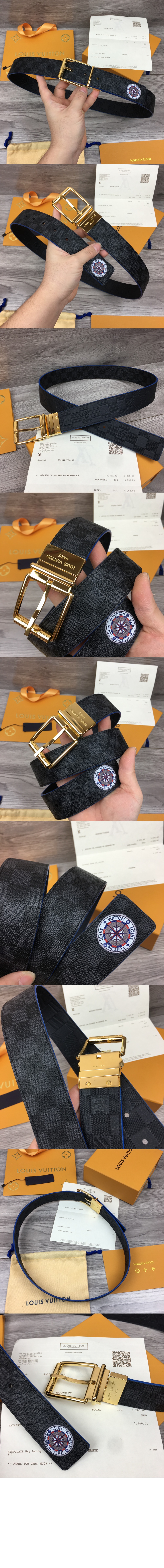 루이비통 클래식 체크 벨트 M0214T