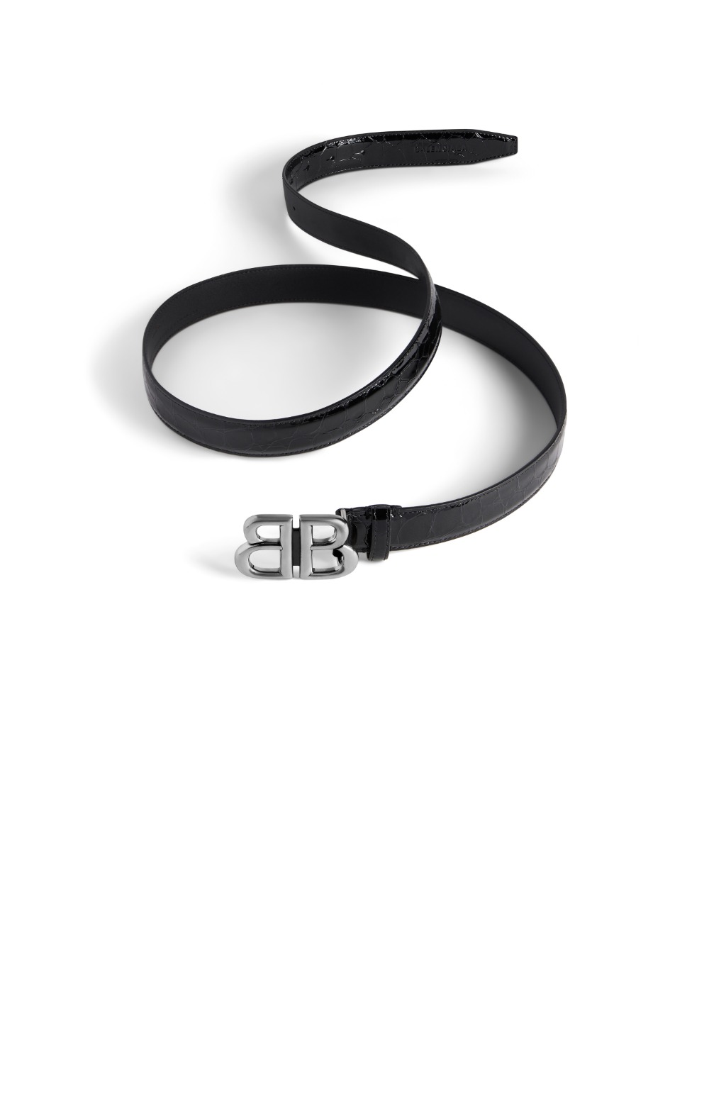 발렌시아가 모나코 크로커다일 엠보싱 벨트 766031