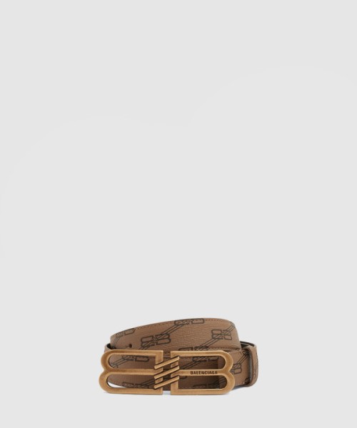 발렌시아가 BB 시그니처 코팅 캔버스 벨트 703098