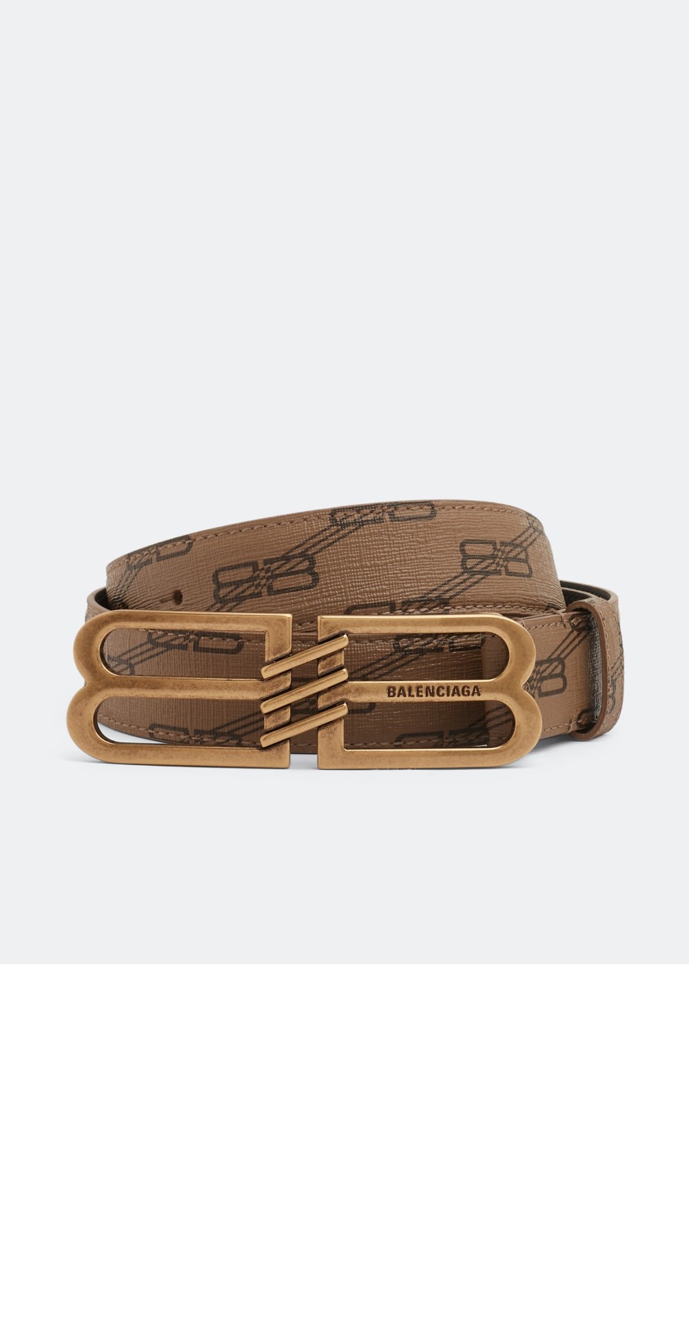 발렌시아가 BB 시그니처 코팅 캔버스 벨트 703098