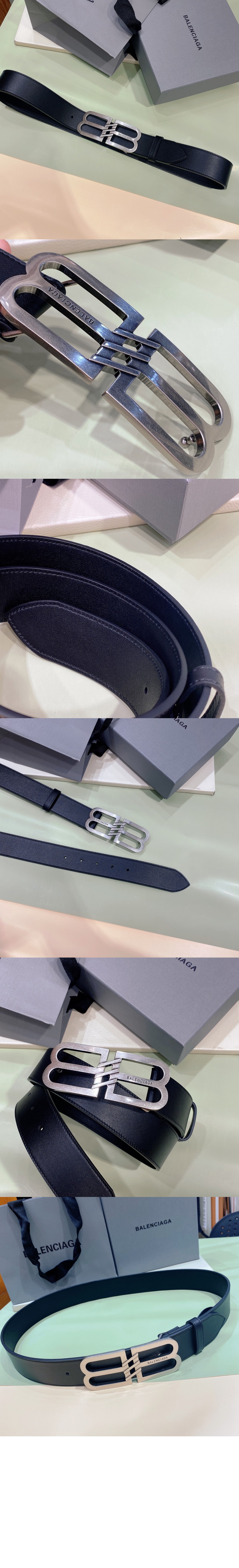 발렌시아가 BB 코팅 벨트 703098