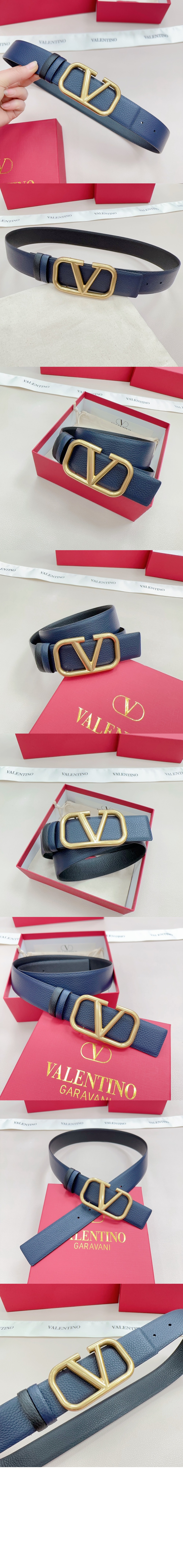 발렌티노 양면 송아지 가죽 벨트