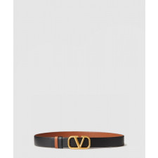 발렌티노 엘크프린팅 송아지 가죽 양면벨트