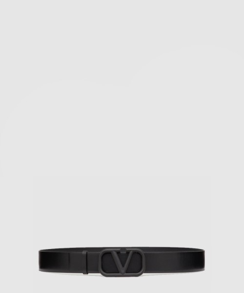 발렌티노 브이로그 로고 송아지 가죽 벨트