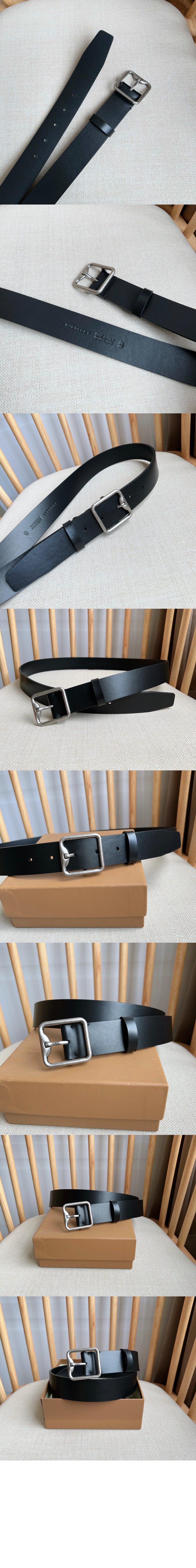 버버리 레더 B 버클 벨트 80774891