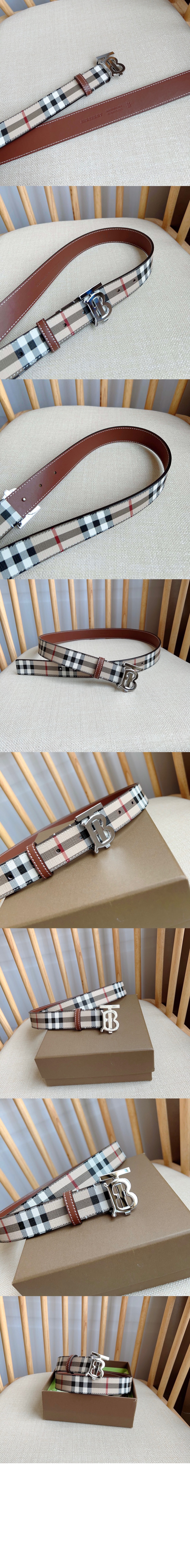 체크 레더 TB 벨트 80704101