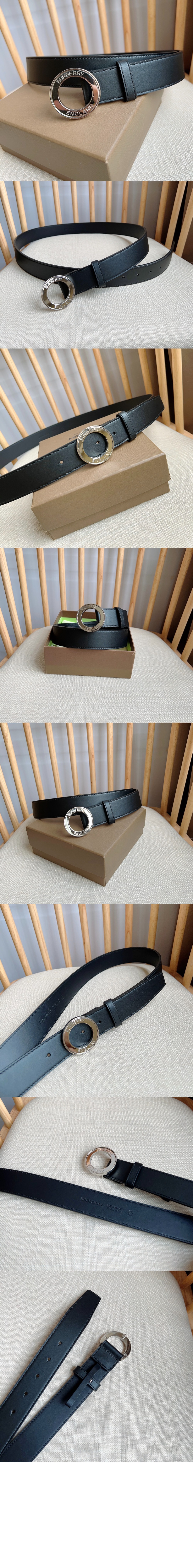 버버리 로고 스냅 가죽 벨트 80493801