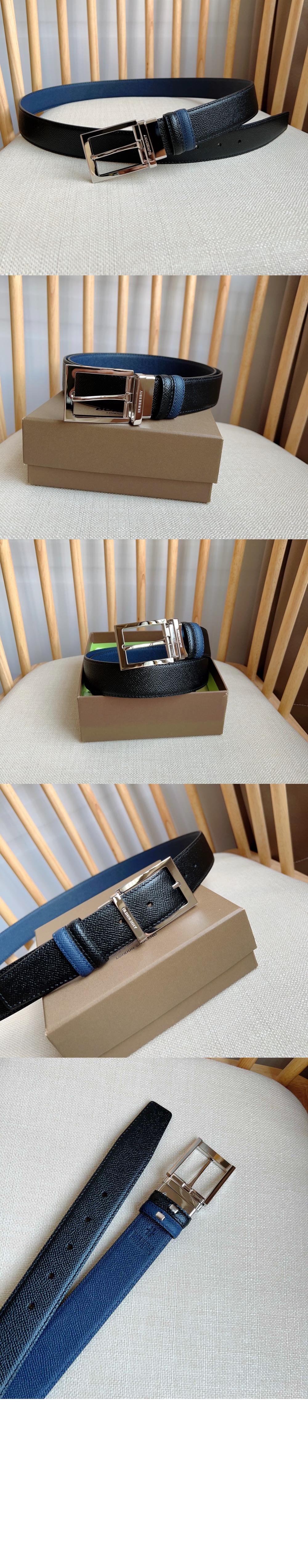 버버리 리버시블 그레이니 레더 벨트 80401911