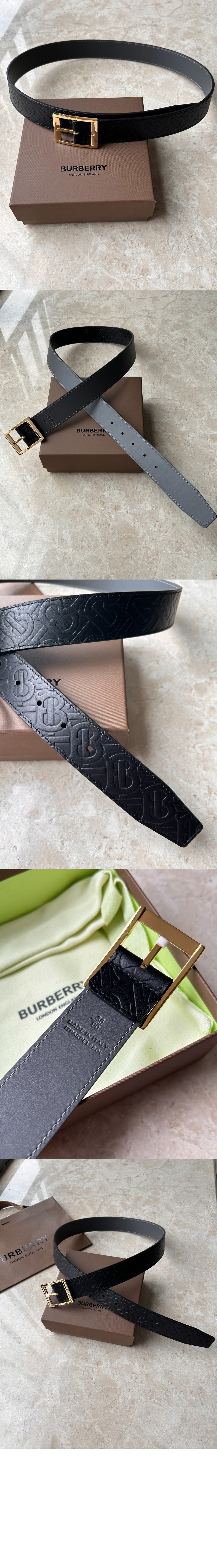 버버리 로고 엠보스드 벨트 80684151