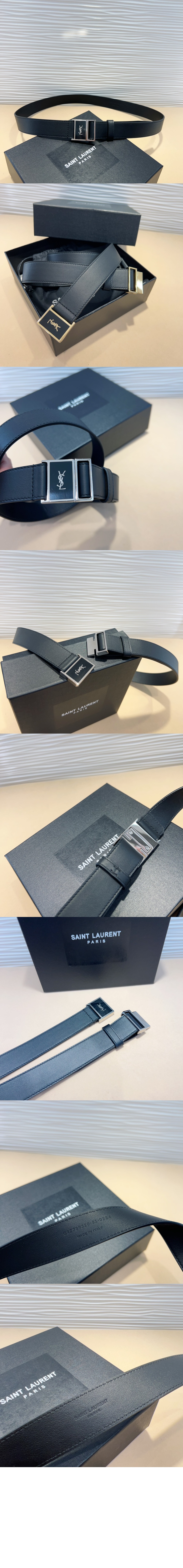 생로랑 매끄러운 버클 벨트 789320