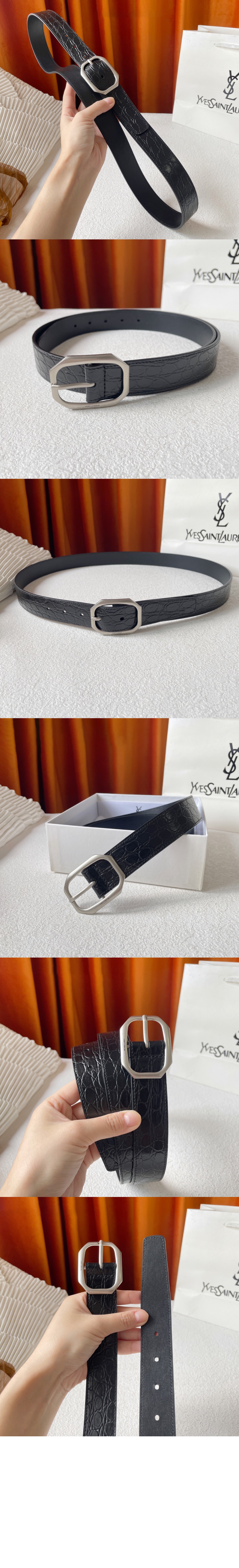 생로랑 악어가죽벨트 669889