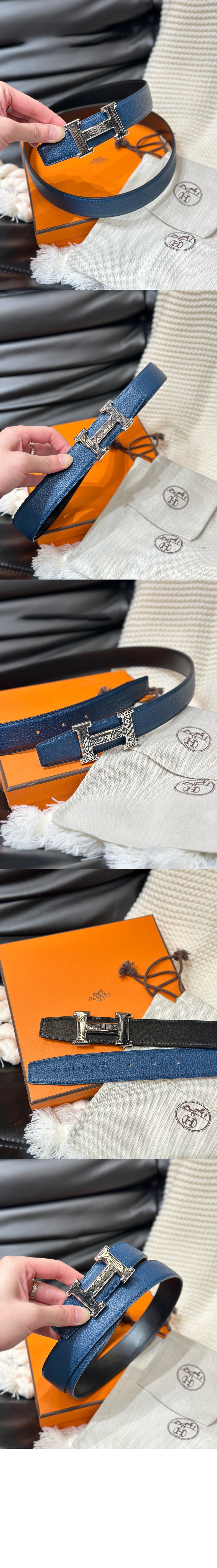 에르메스 양면 가죽 벨트